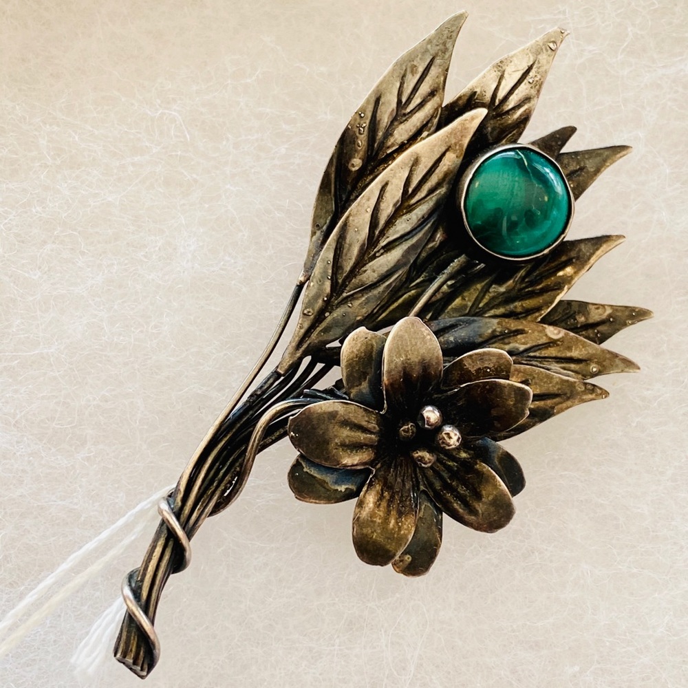 CORO Sterling Craft Brooch 1940s Vintage Jewelry